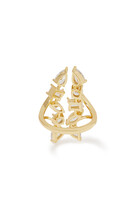 Open Gold-plated & Cubic Zirconia Ring